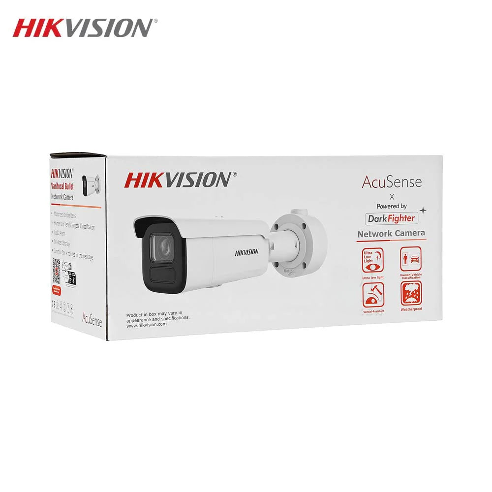 Caméra de Surveillance avec IA Hikvision DS-2CD2646G2HT-IZS Bullet 4MP DarkFighter & AcuSense