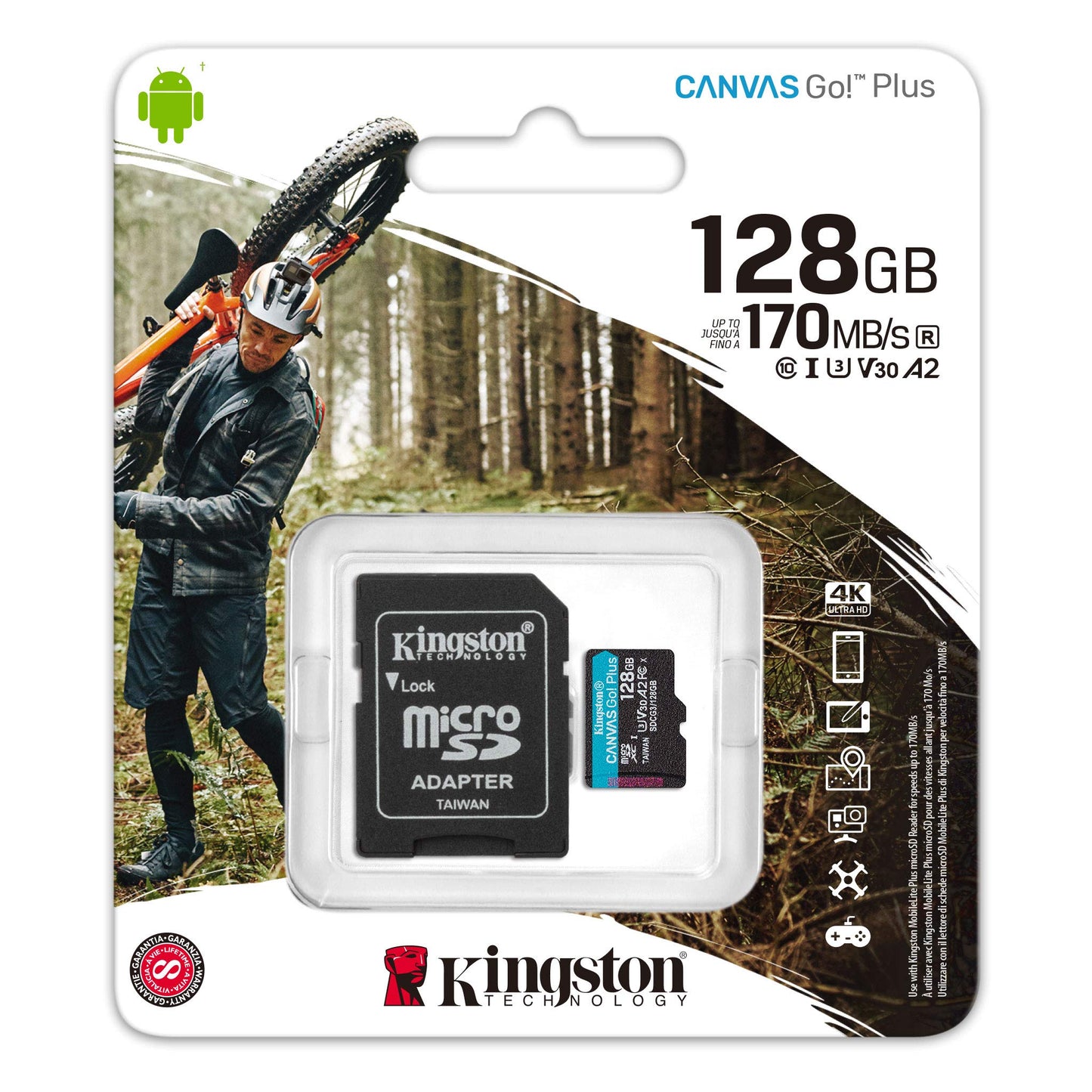 KINGSTON Go+ Carte microSD 128Go